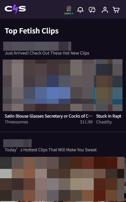 Clips4Sale mobile screenshot