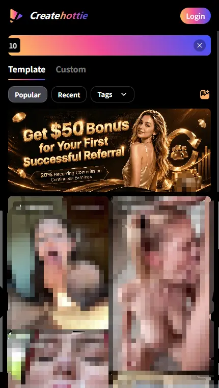 CreateHottie mobile screenshot