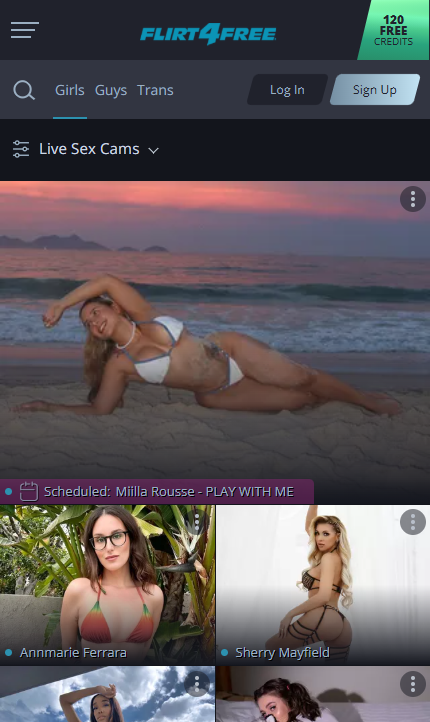 Flirt4Free mobile screenshot