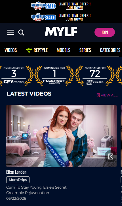 MYLF mobile screenshot