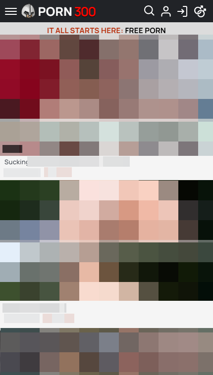 Porn300 mobile screenshot