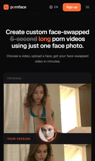 PornFace mobile screenshot
