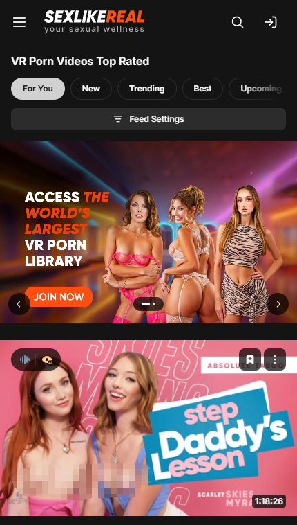 SexLikeReal mobile screenshot