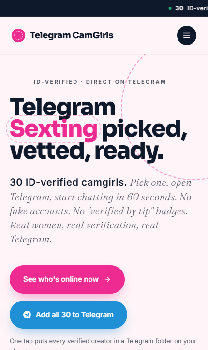 TelegramCamGirls mobile screenshot