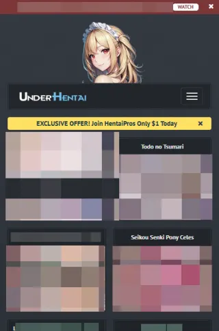 UnderHentai mobile screenshot