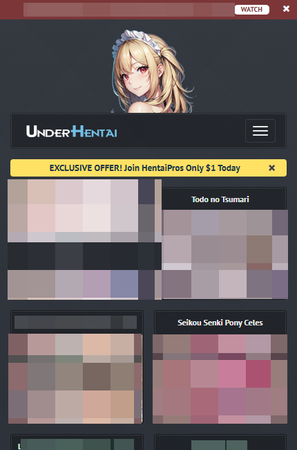 UnderHentai mobile screenshot