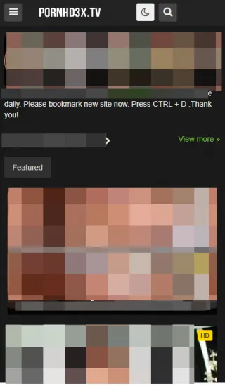 PornHD3X mobile screenshot